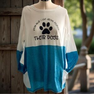 Dog Theme Long Sleeve Tee 2X